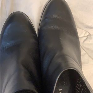 Black leather ankle boots